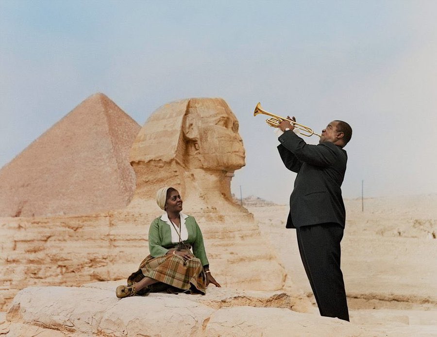 Featured image for “Louis Armstrong Plays Trumpet at the Egyptian Pyramids”